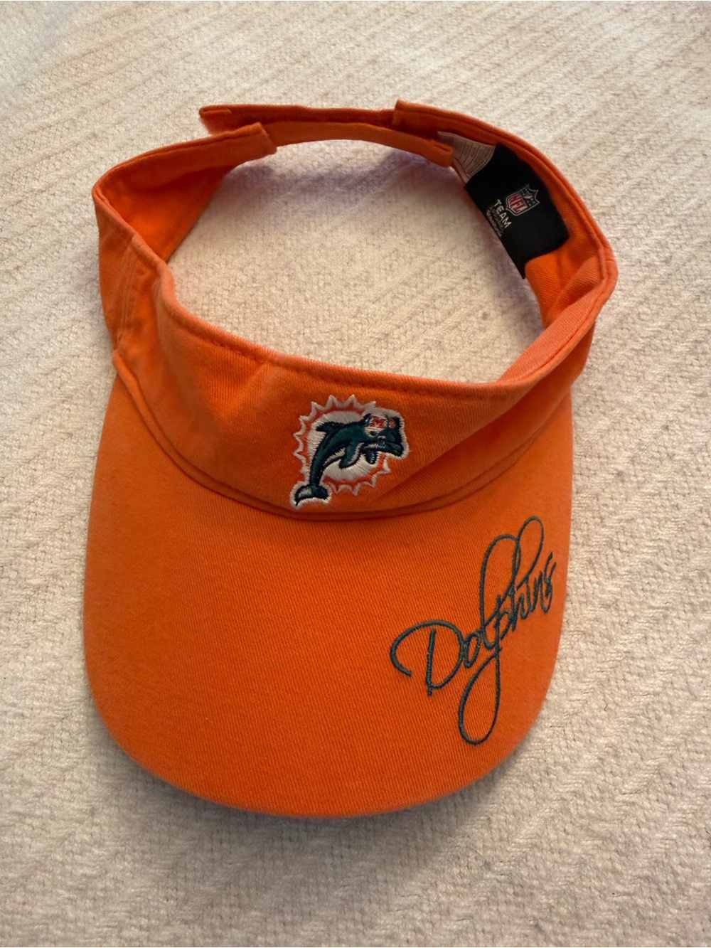 NFL Orange Miami Dolphins Kids Visor with Team Script